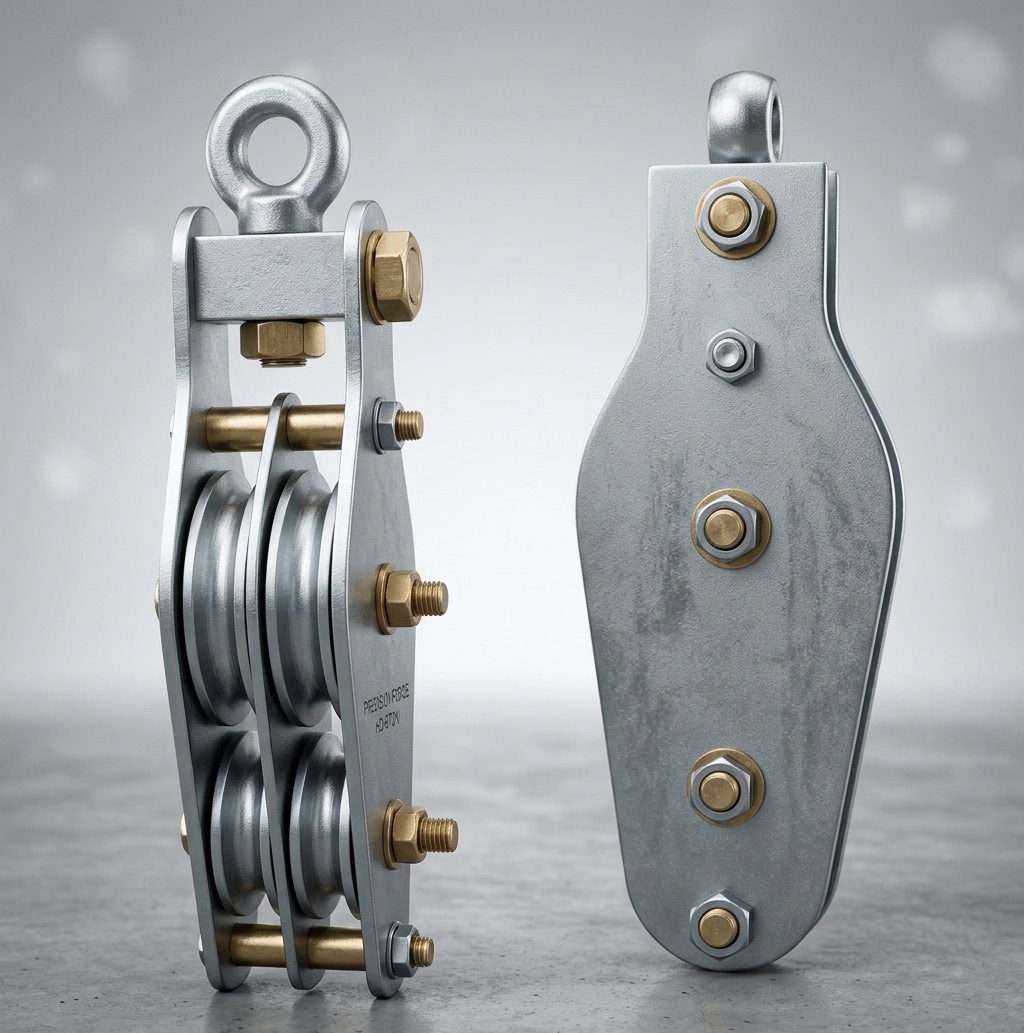 Four sheave pulley